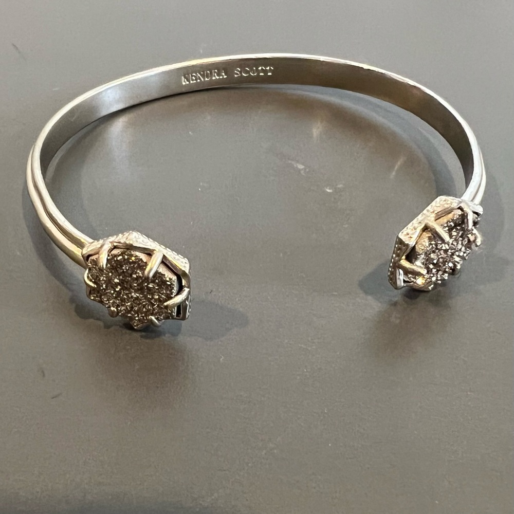 Kendra Scott Silver drusy bracelet cuff